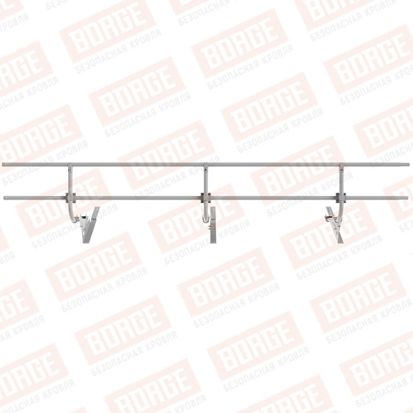 Ограждение кровельное BORGE H-60см, 3м, для композитной черепицы, сигнально-серый (RAL 7004)