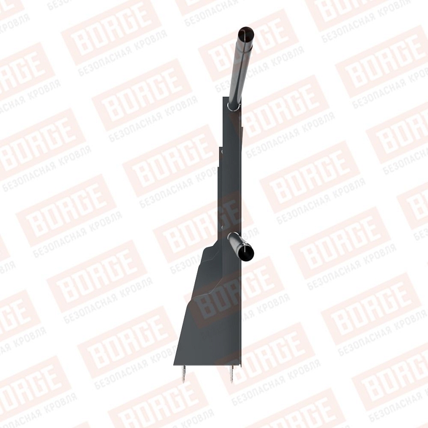 Ограждение плоских кровель Русский Рубеж Н-60, 3м, верхнее крепление, антрацитово-серый (RAL 7016)