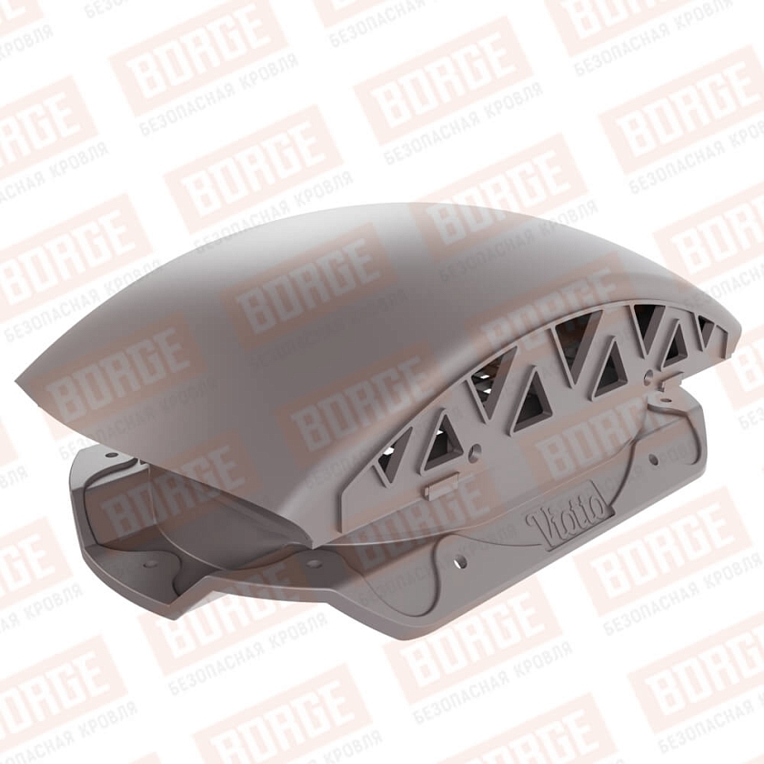 Вентилятор подкровельный Viotto, для профнастила С20, серо-коричневый (RAL 8019). Черепаха