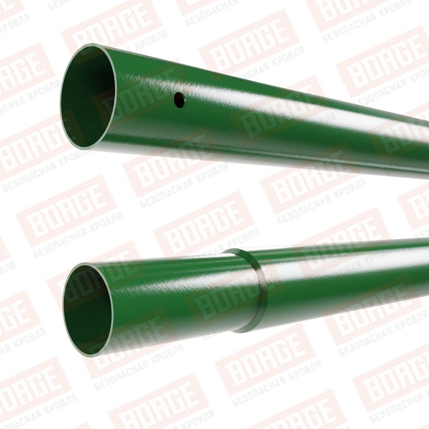 Труба Русский Рубеж D-25мм, 3м, оцинк., лиственно-зеленый (RAL 6002)