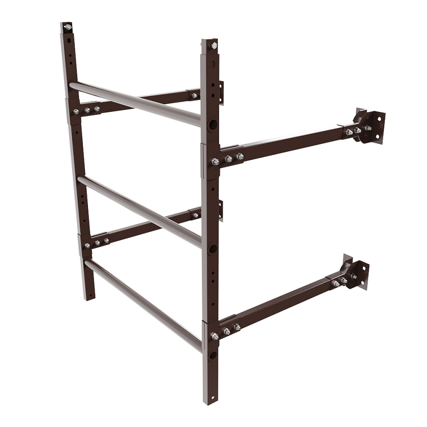 Лестница пожарная П1-1 BORGE, Н-1м, W-0.8м, оцинк., коричневый шоколад (RAL 8017)