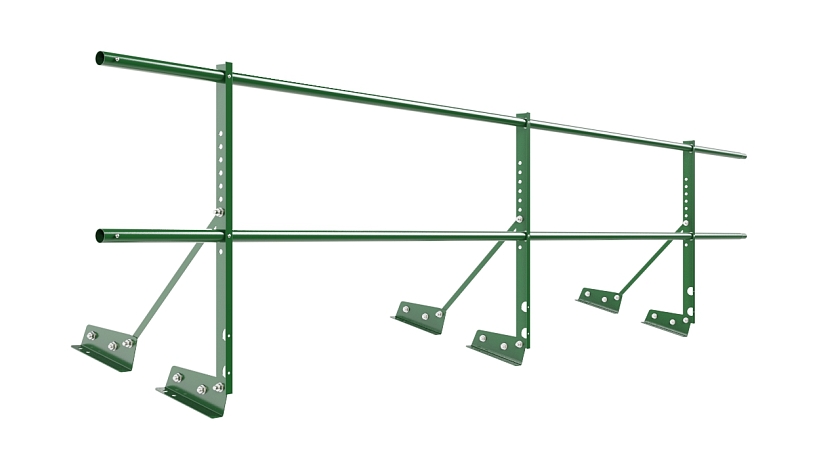 Ограждение кровельное NewLine H-60см, 3м, для фальцевой кровли, лиственно-зеленый (RAL 6002)