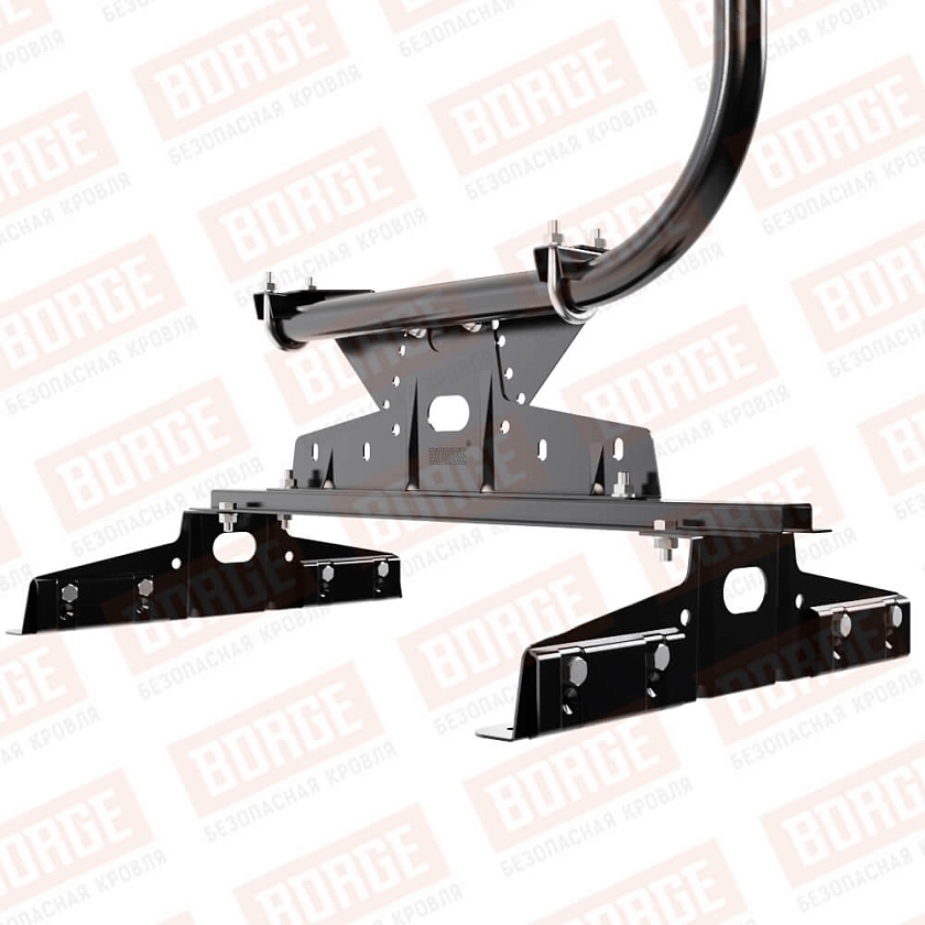 Ограждение кровельное BORGE H-90см, 3м, для параллельного фальца, чёрный (RAL 9005)