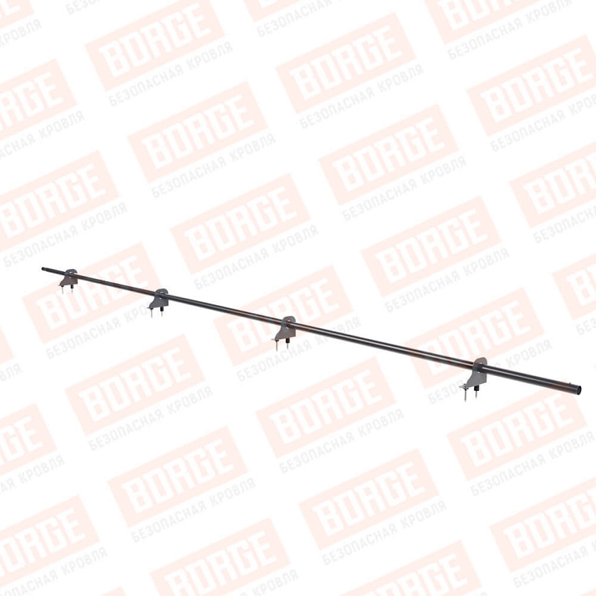 Снегозадержатель однотрубчатый NewLine 3м, D-25мм, 4 опоры, серый графит (RAL 7024)