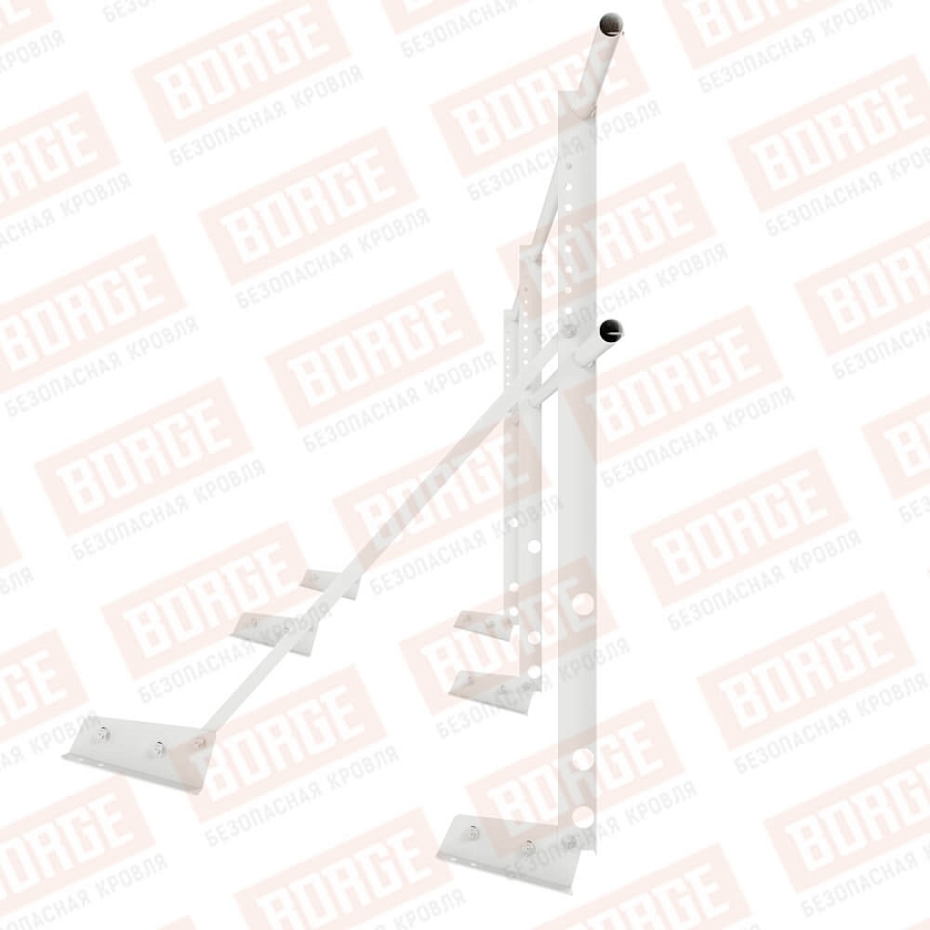 Ограждение декоративное NewLine H-90см, 3м, для фальцевой кровли, сигнально-белый (RAL 9003)