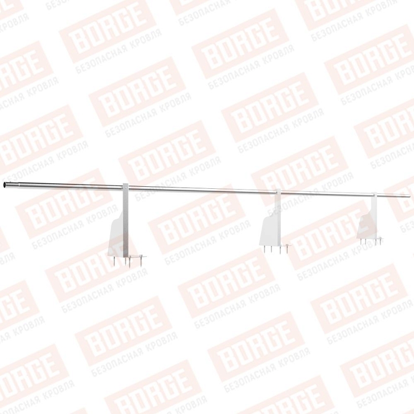 Ограждение плоских кровель Русский Рубеж Н-30, 3м, верхнее крепление, цинк