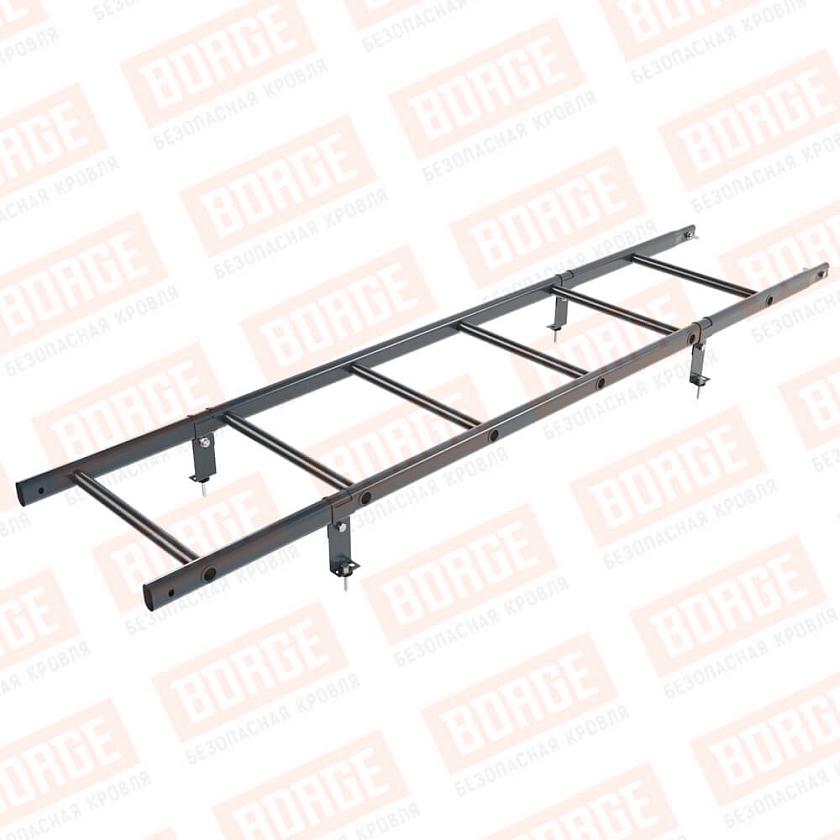 Лестница пожарная П1-1 BORGE, Н-1м, W-0.8м, оцинк., рубиново-красный (RAL 3003)