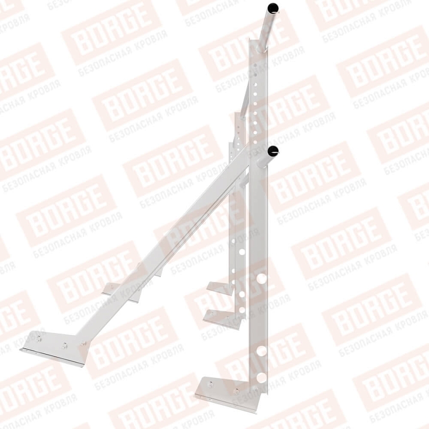 Ограждение кровельное Русский Рубеж H-90см, 3м, для фальцевой кровли, цинк