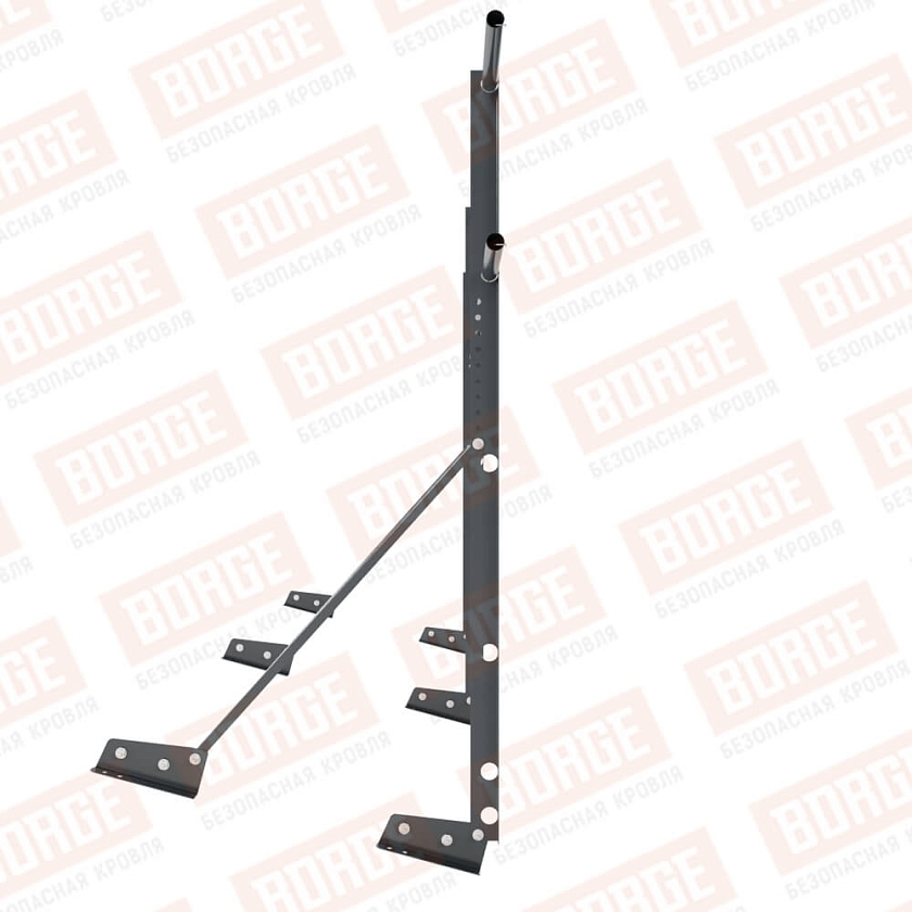 Ограждение декоративное NewLine H-120см, 3м, для фальцевой кровли, антрацитово-серый (RAL 7016)