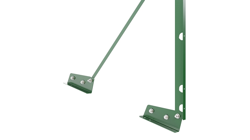 Ограждение кровельное NewLine H-90см, 3м, для фальцевой кровли, лиственно-зеленый (RAL 6002)