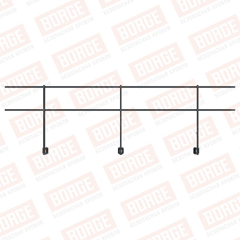 Ограждение парапетное NewLine H-90см, 3м, антрацитово-серый (RAL 7016)
