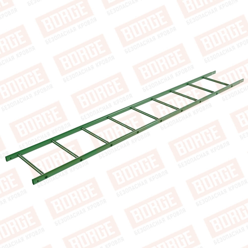 Лестница кровельная NewLine 2,7м, лиственно-зеленый (RAL 6002)