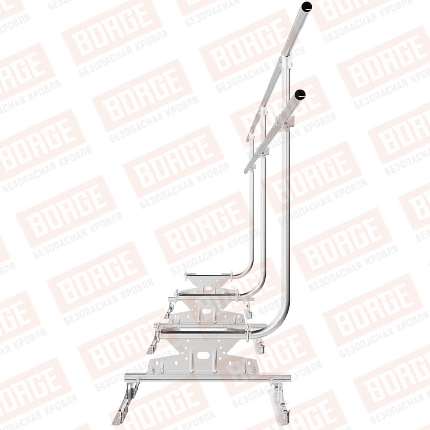 Ограждение кровельное BORGE H-120см, 3м, для параллельного фальца, цинк