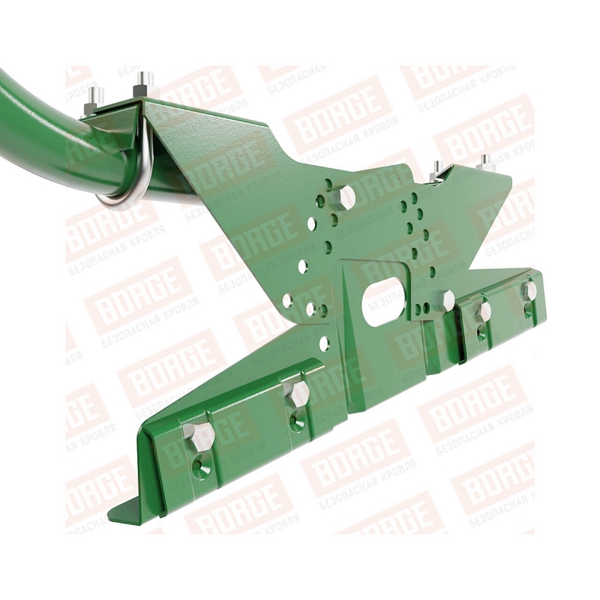 Ограждение кровельное BORGE H-60см, 3м, для фальцевой кровли, лиственно-зеленый (RAL 6002)