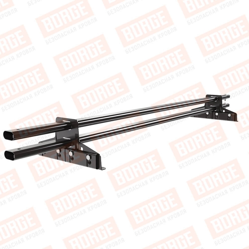 Снегозадержатель трубчатый BORGE 1,5м, 2 опоры, для фальцевой кровли, окрашенный (NL-807)