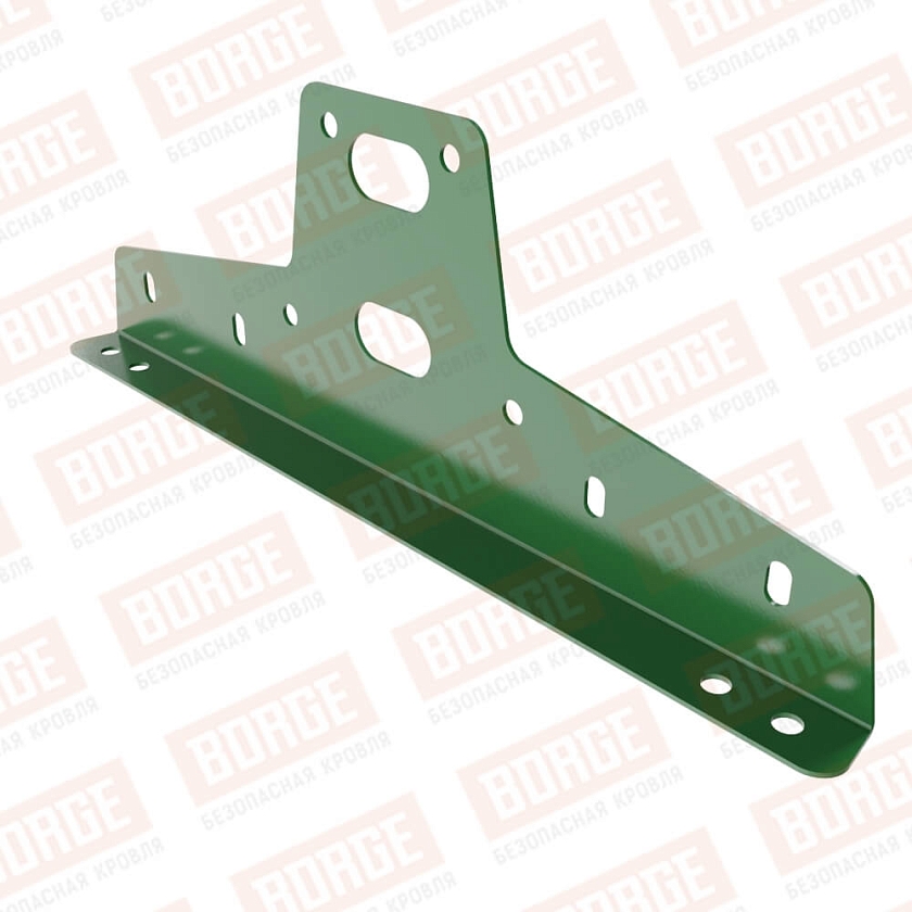 Универсальный кронштейн для переходного мостика Русский Рубеж, оцинк., лиственно-зеленый (RAL 6002)