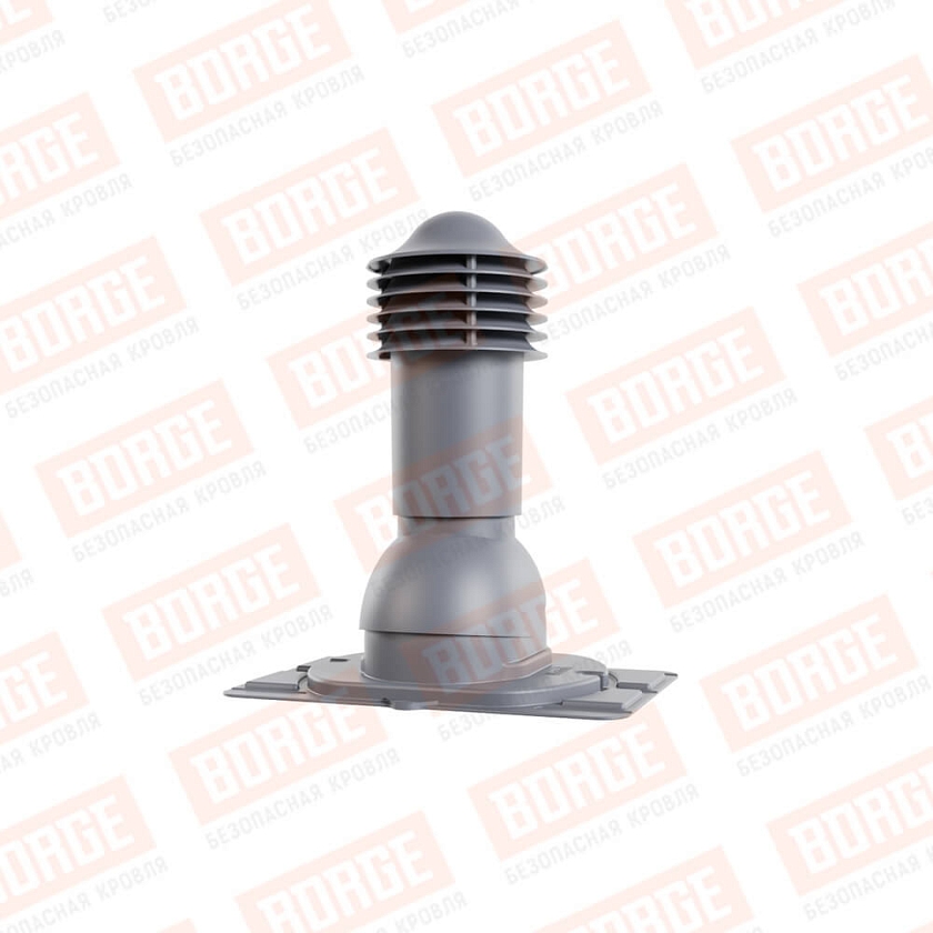 Труба вентиляционная Viotto с универсальным проходным элементом, d-110мм, h-550мм, утепленная, серый графит (RAL 7024)