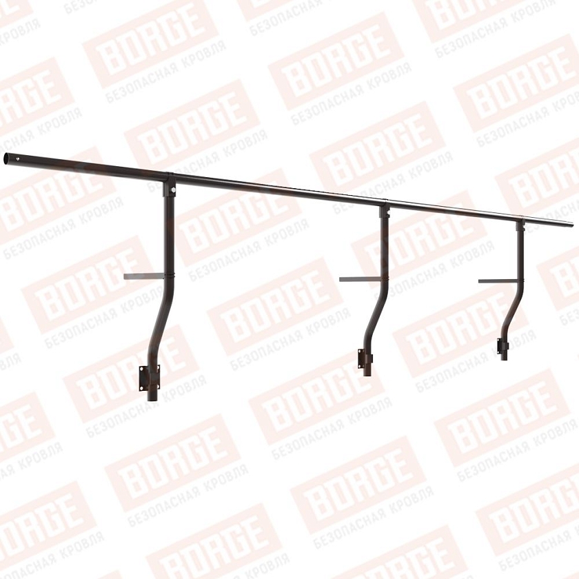 Ограждение парапетное BORGE H-30см, 3м, серо-коричневый (RAL 8019 matt)