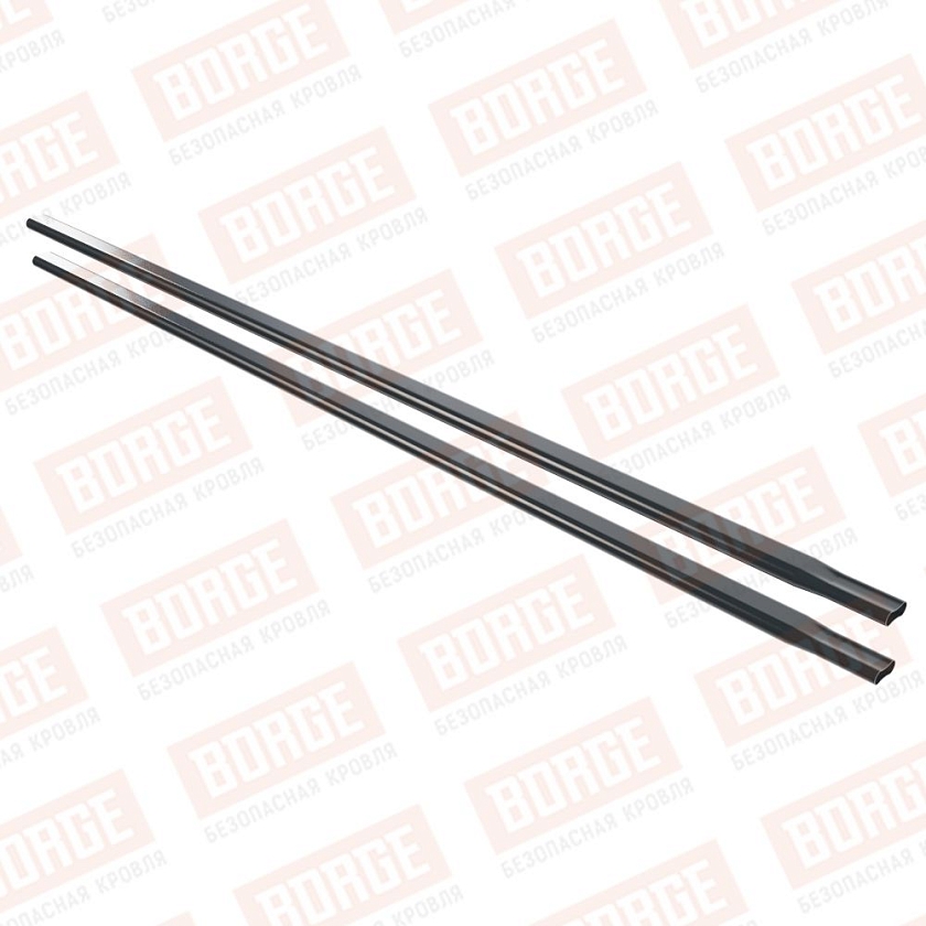 Труба снегозадержателя Русский Рубеж 40х20х1500, антрацитово-серый (RAL 7016)