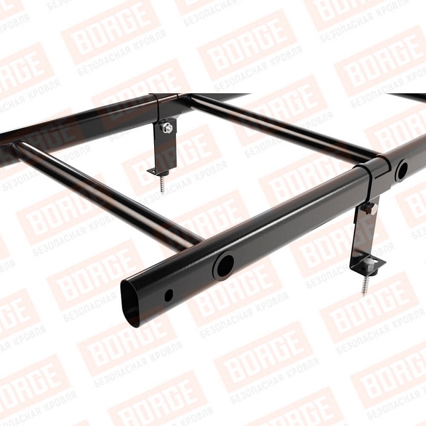 Комплект лестница кровельная BORGE 1,8м, чёрный (RAL 9005 matt)