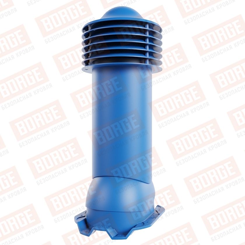 Труба вентиляционная Viotto, для профнастила С21, d-150мм, неутепленная, сигнально-синий (RAL 5005)