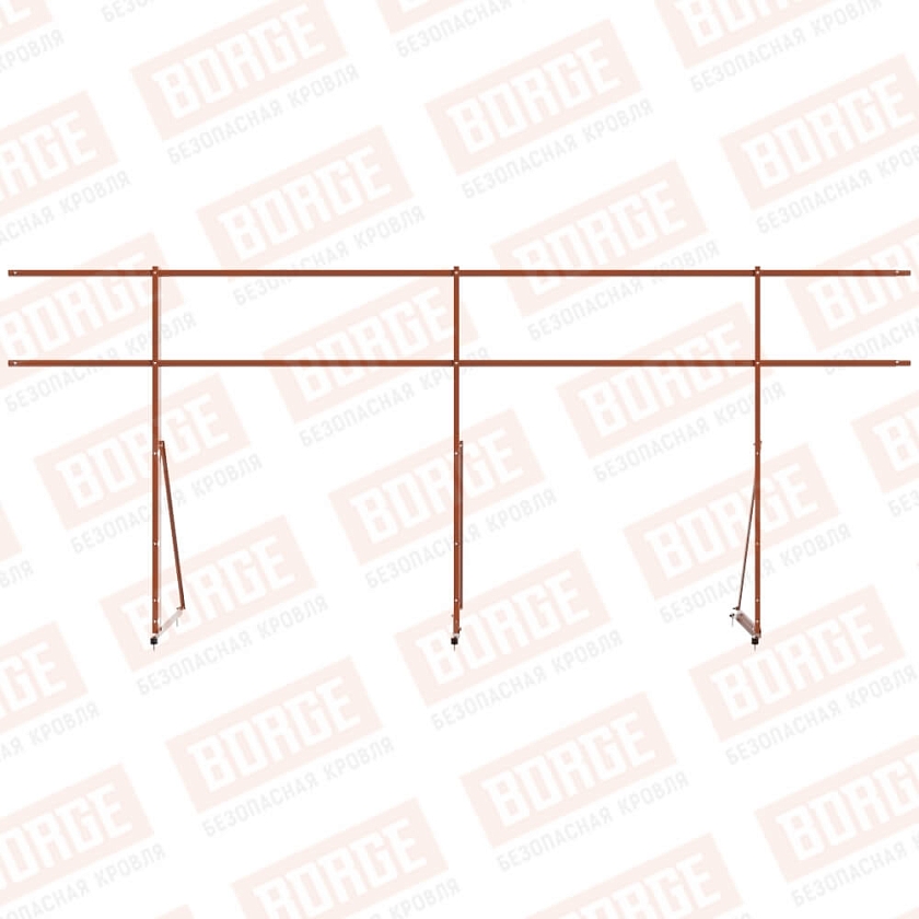 Ограждение декоративное NewLine H-120см, 3м, терракотовый (RAL 8004)