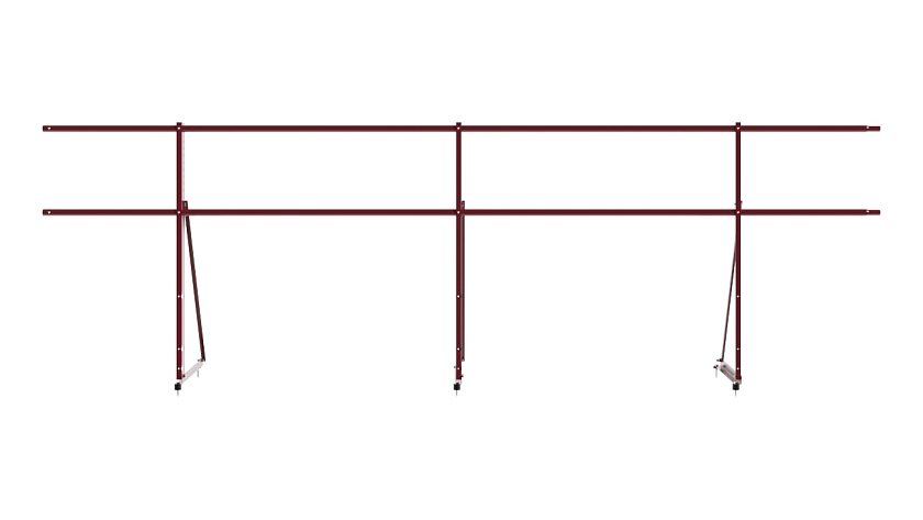 Ограждение кровельное NewLine H-90см, 3м, красное вино (RAL 3005)