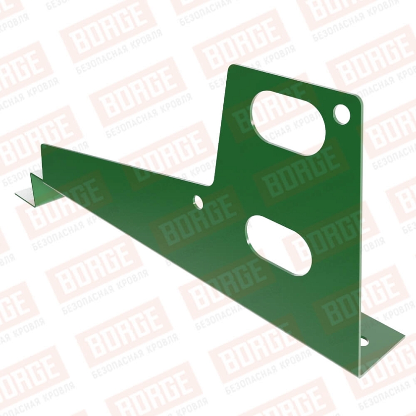 Универсальный кронштейн BORGE, оцинк., для МЧ с высокой ступ., лиственно-зеленый (RAL 6002), 350мм