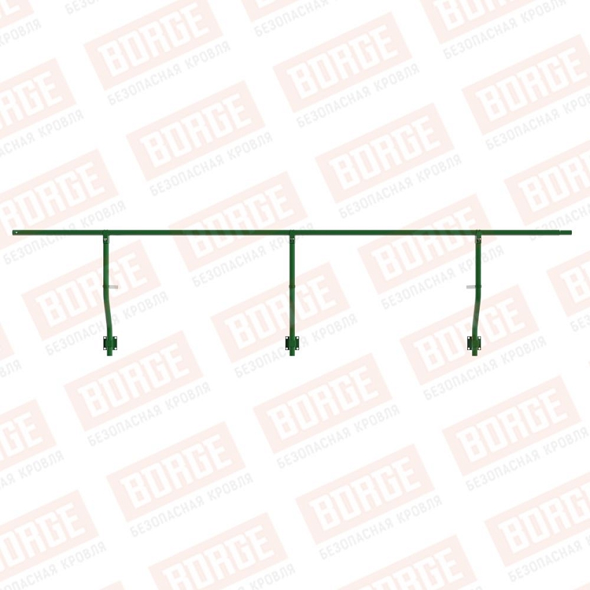 Ограждение парапетное BORGE H-30см, 3м, лиственно-зеленый (RAL 6002)