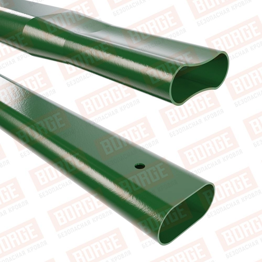Труба снегозадержателя Русский Рубеж 40х20х1500, лиственно-зеленый (RAL 6002)