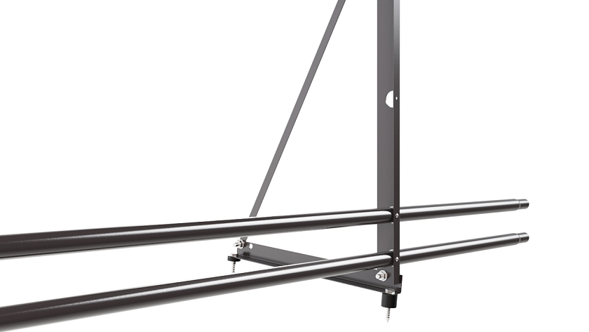 Ограждение кровельное NewLine H-90см, 3м, серо-коричневый (RR 32), с двумя доп. трубами