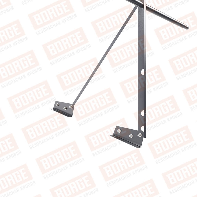 Ограждение декоративное NewLine H-90см, 3м, для фальцевой кровли, серый графит (RAL 7024)