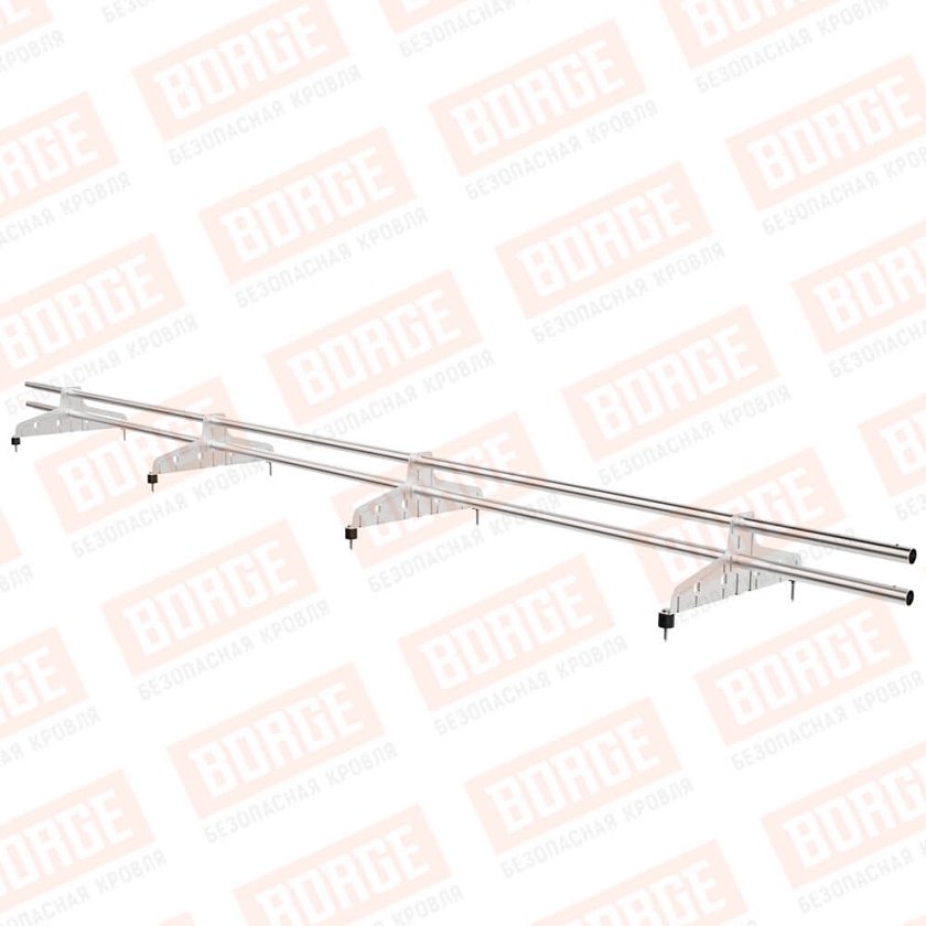 Снегозадержатель трубчатый Русский Рубеж D-25мм, 3м, 4 опоры, цинк