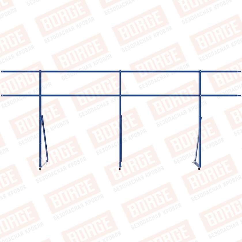 Ограждение кровельное Русский Рубеж H-120см, 3м, сигнально-синий (RAL 5005)