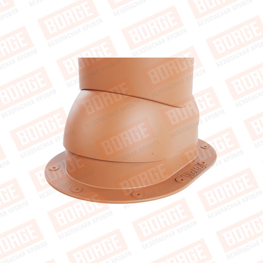 Роторная вентиляция Viotto, для готовой мягкой и фальцевой кровли, d-125мм, утепленная, терракотовый (RAL 8004)