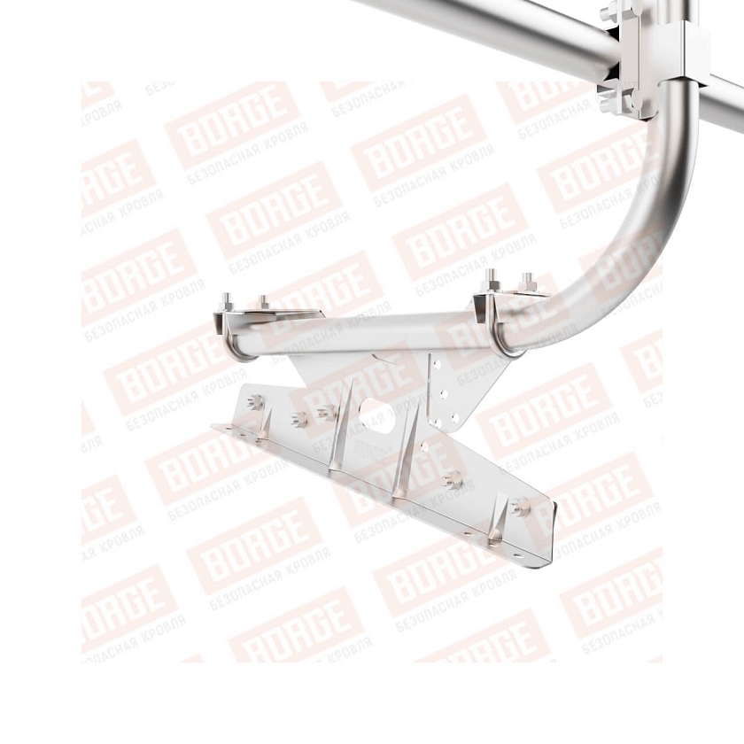 Ограждение кровельное BORGE H-60см, 3м, для фальцевой кровли, цинк