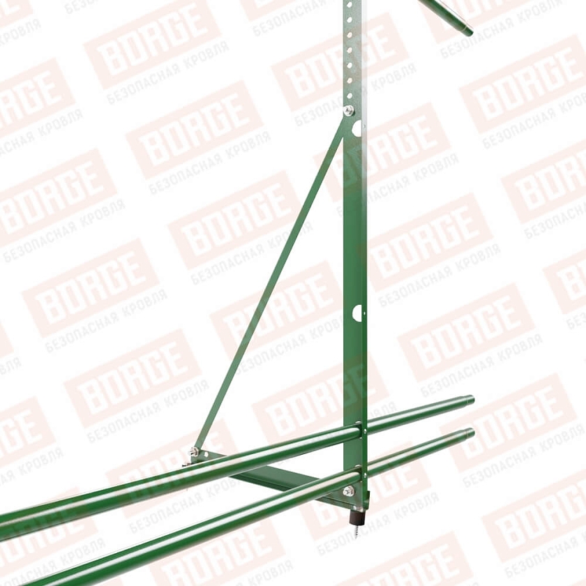 Ограждение декоративное NewLine H-120см, 3м, лиственно-зеленый (RAL 6002), с двумя доп. трубами